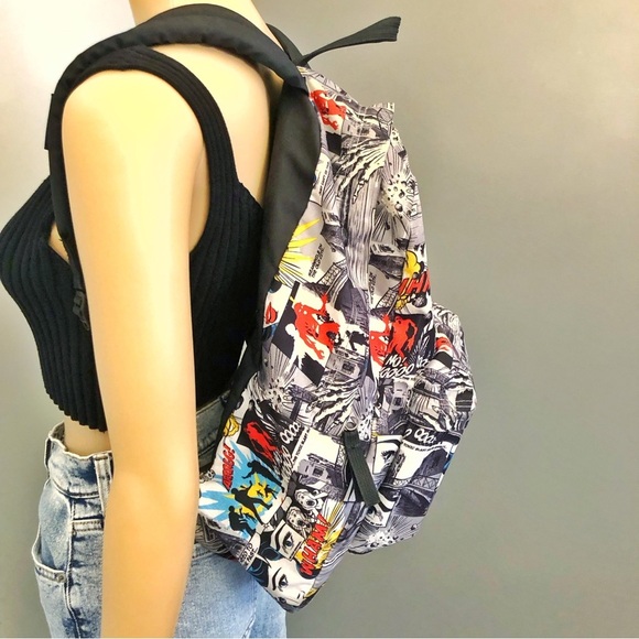 💥REAR Jansport Comic Pop Print Backpack Bold Comic Retro Graphic. - Picture 4 of 13